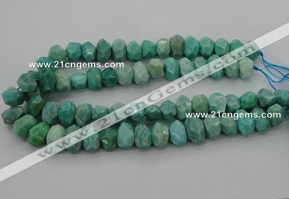 CNG5840 15.5 inches 12*16mm - 13*18mm faceted nuggets amazonite beads