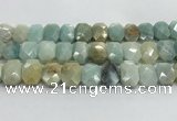 CNG8618 10*13mm - 12*16mm faceted freeform amazonite beads