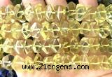 CNG9203 15 inches 7*11mm - 8*12mm faceted nuggets lemon quartz beads