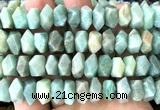 CNG9212 15 inches 7*11mm - 8*12mm faceted nuggets amazonite beads