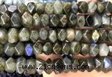 CNG9256 15 inches 6*10mm - 7*12mm faceted nuggets labradorite beads