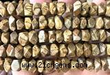 CNG9257 15 inches 6*10mm - 7*12mm faceted nuggets picture jasper beads