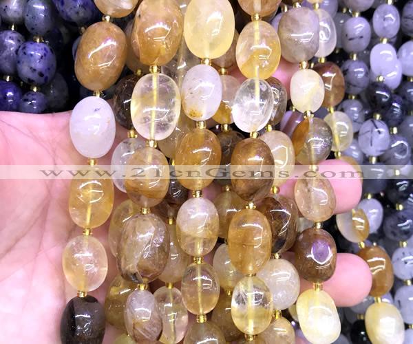 CNG9308 15 inches 10*14mm - 13*18mm nuggets yellow quartz beads