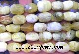 CNG9366 15 inches 12*16mm - 15*20mm faceted nuggets yellow opal beads