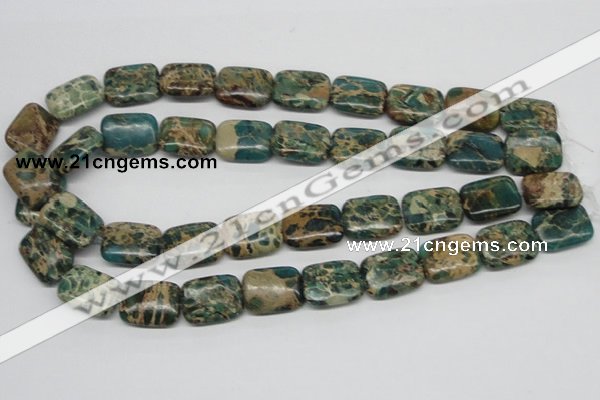 CNI17 16 inches 15*20mm rectangle natural imperial jasper beads wholesale