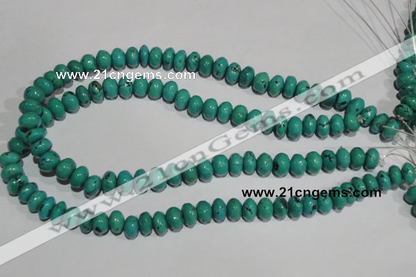 CNT225 15.5 inches 8*12mm rondelle natural turquoise beads wholesale