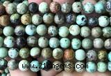 CNT592 15 inches 8mm round natural turquoise gemstone beads