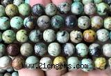 CNT593 15 inches 10mm round natural turquoise gemstone beads