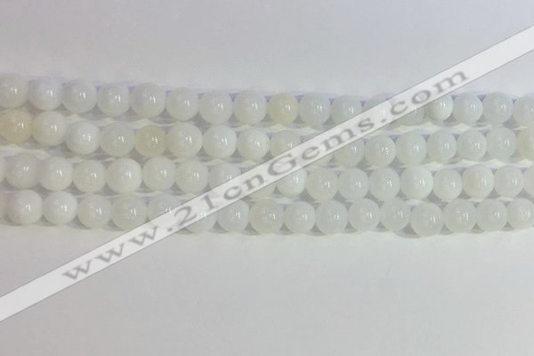 COP1615 15.5 inches 6mm round white opal gemstone beads