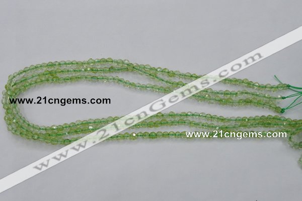 COQ11 16 inches 6mm faceted round dyed olive quartz beads wholesale