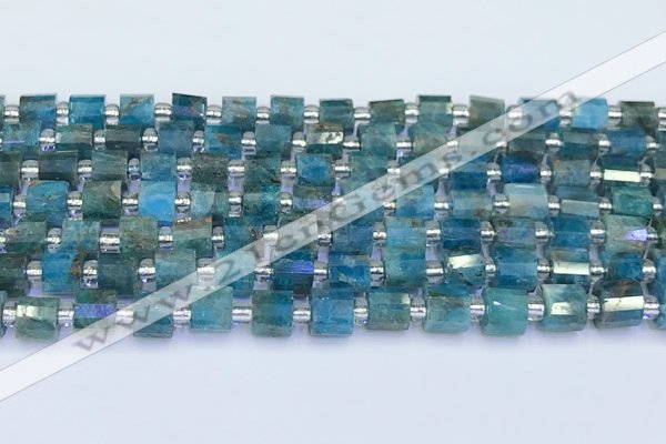 CRB5600 15.5 inches 5mm - 6mm faceted tyre apatite beads