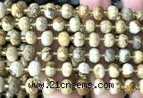 CRB6020 15 inches 6*8mm faceted rondelle picture jasper beads