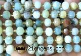 CRB6080 15 inches 6*8mm faceted rondelle colorful amazonite beads