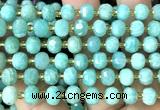 CRB6081 15 inches 6*8mm faceted rondelle amazonite beads