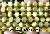 CRB6095 15 inches 6*8mm faceted rondelle golden tiger eye beads