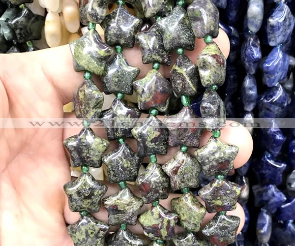 CRG77 15 inches 16mm star dragon blood jasper beads wholesale