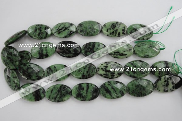 CRZ714 15 inches 20*30mm faceted oval ruby zoisite gemstone beads