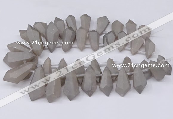 CTD2861 Top drilled 15*20mm - 22*50mm sticks plated quartz beads