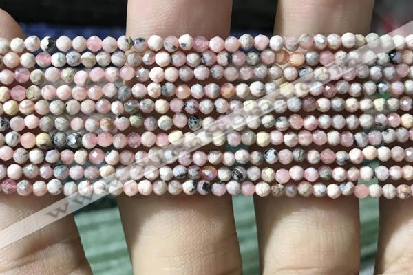 CTG1080 15.5 inches 2mm faceted round tiny rhodochrosite beads