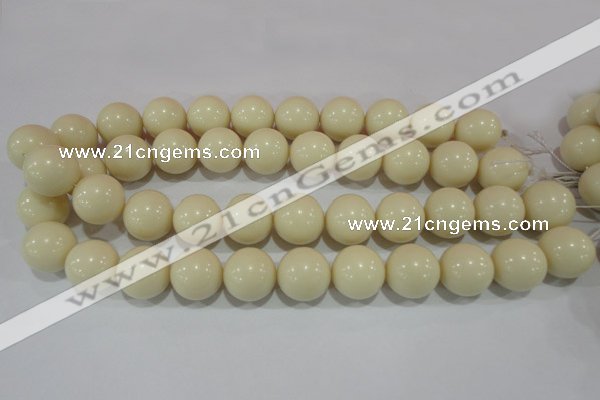 CTU1439 15.5 inches 20mm round synthetic turquoise beads