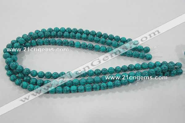 CTU1673 15.5 inches 8mm round synthetic turquoise beads