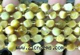 CTW564 15 inches 8mm faceted & twisted S-shaped golden tiger eye beads