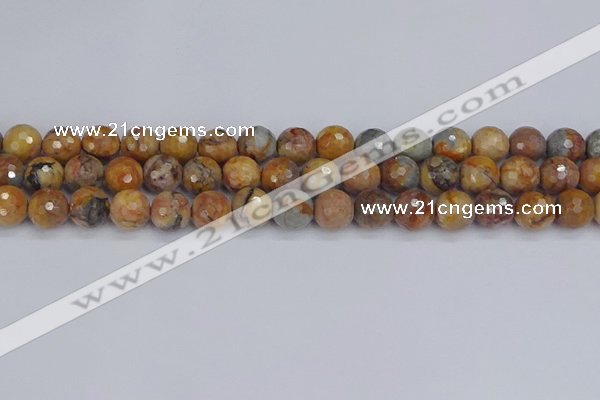 CVJ24 15.5 inches 10mm faceted round venus jasper beads wholesale