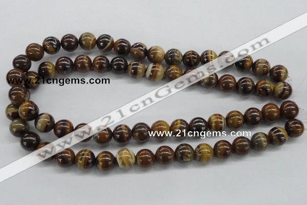 CZJ172 15.5 inches 12mm round iron zebra jasper beads wholesale