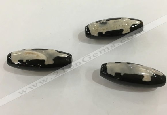 DZI494 10*30mm drum tibetan agate dzi beads wholesale