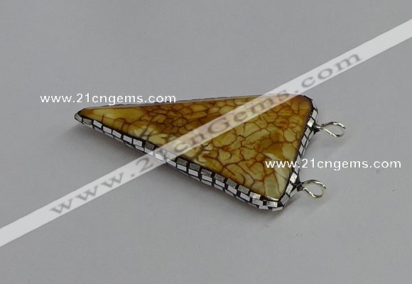 NGC1830 30*35mm - 30*40mm triangle agate connectors wholesale