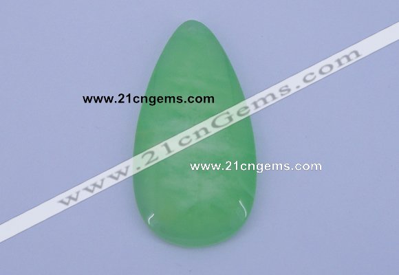 NGP140 2pcs 30*60mm teardrop dyed white jade gemstone pendants