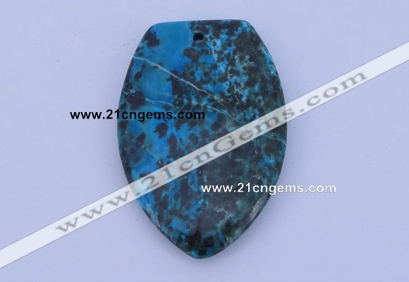 NGP162 2pcs 30*45mm fashion dyed chrysocolla gemstone pendants