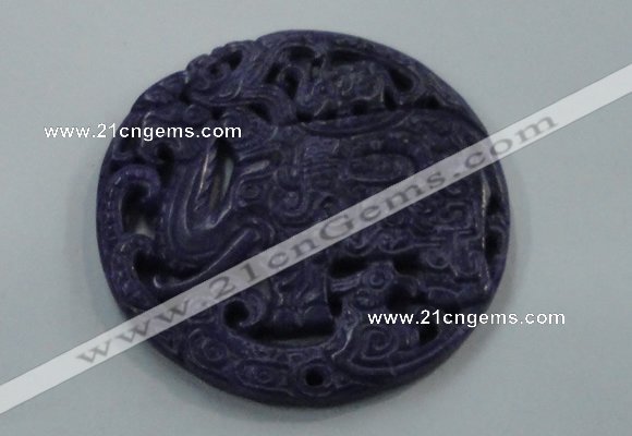 NGP1629 67*67mm Carved dyed natural hetian jade pendants wholesale