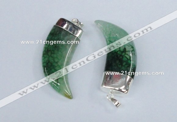 NGP2381 20*48mm - 22*50mm oxhorn agate gemstone pendants