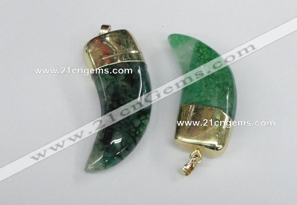 NGP2389 20*48mm - 22*50mm oxhorn agate gemstone pendants