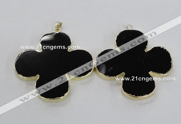 NGP2545 53*53mm - 56*56mm flower agate gemstone pendants