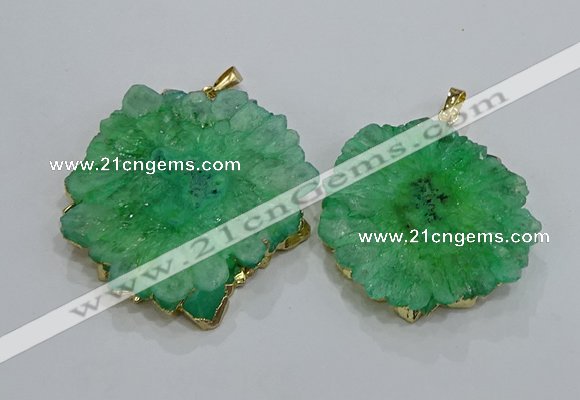 NGP3200 35*40mm - 45*50mm freeform druzy agate pendants