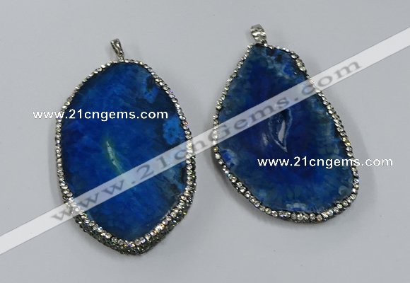 NGP3914 45*60mm - 55*65mm freeform druzy agate pendants wholesale