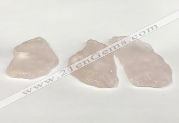 NGP5850 30*45mm - 40*60mm freeform rose quartz slab pendants