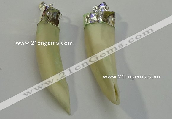 NGP6085 12*60mm – 18*65mm horn wolf tooth pendants wholesale